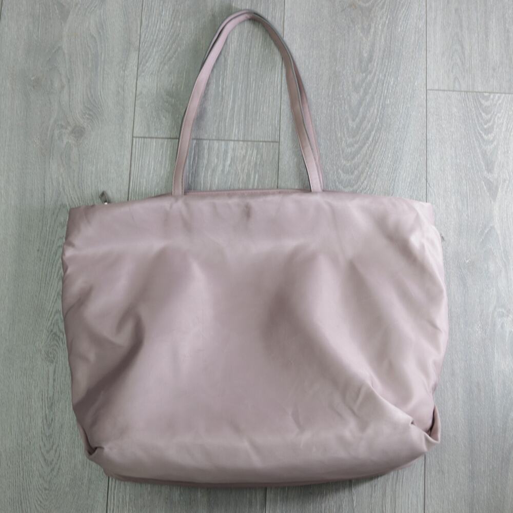 A New Day Puffer Tote Handbag Lilac Padded Computer Laptop Purse Shoulder Bag